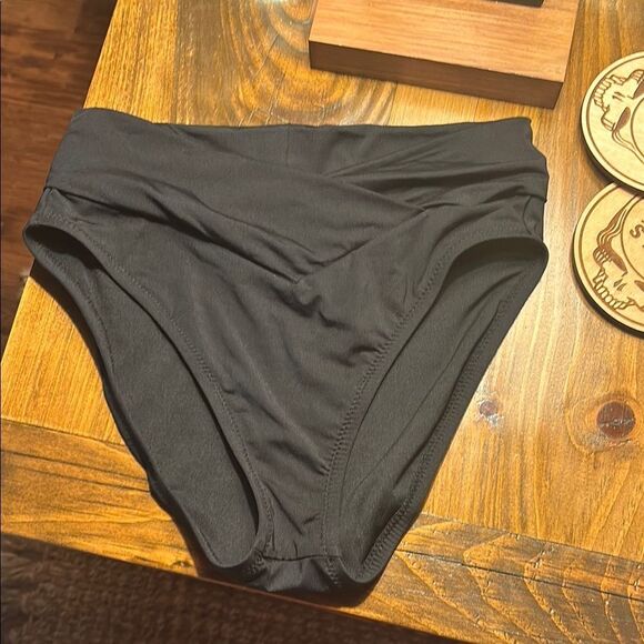 GAP Black High-Waisted Bikini Bottom - Picture 1 of 10